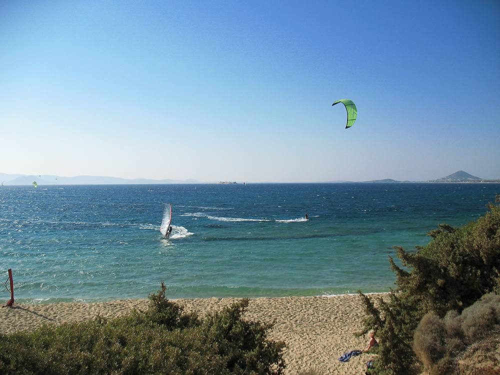 Wind surfing in Naxos